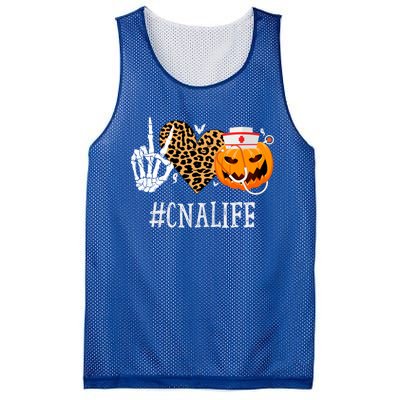 Cna Certified Nursing Assistant Peace Love Pumpkin Halloween Gift Mesh Reversible Basketball Jersey Tank