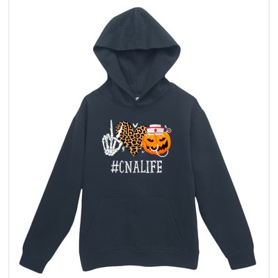 Cna Certified Nursing Assistant Peace Love Pumpkin Halloween Gift Urban Pullover Hoodie