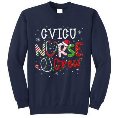 CVICU Christmas Nurse Crew Funny Nursing Christmas Pattern Tall Sweatshirt