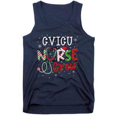 CVICU Christmas Nurse Crew Funny Nursing Christmas Pattern Tank Top