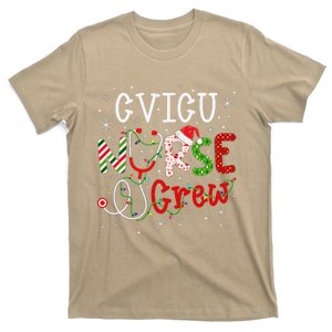 CVICU Christmas Nurse Crew Funny Nursing Christmas Pattern T-Shirt