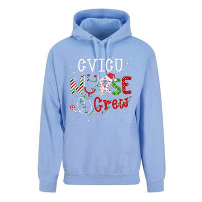 CVICU Christmas Nurse Crew Funny Nursing Christmas Pattern Unisex Surf Hoodie