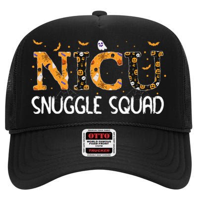 Cozy Crew NICU Nurse Halloween Outfit High Crown Mesh Back Trucker Hat