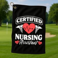 Cna Certified Nursing Assistant Certified Nursing Assistant Golf Towel