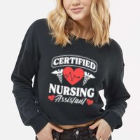 Cna Certified Nursing Assistant Certified Nursing Assistant Cropped Pullover Crew