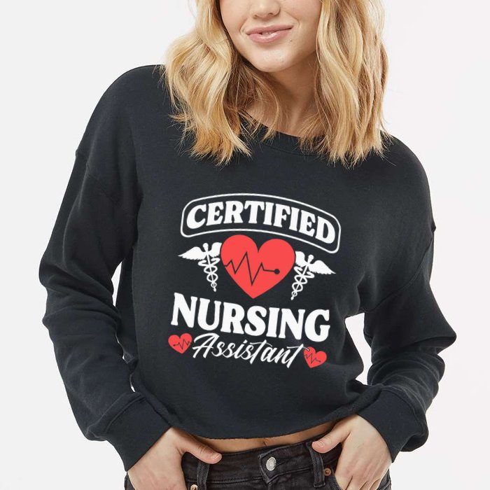 Cna Certified Nursing Assistant Certified Nursing Assistant Cropped Pullover Crew