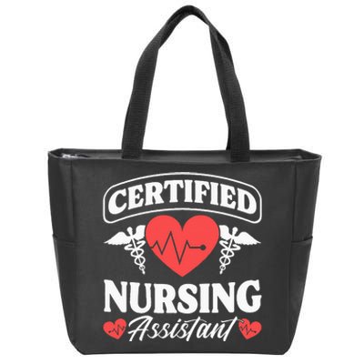 Cna Certified Nursing Assistant Certified Nursing Assistant Zip Tote Bag