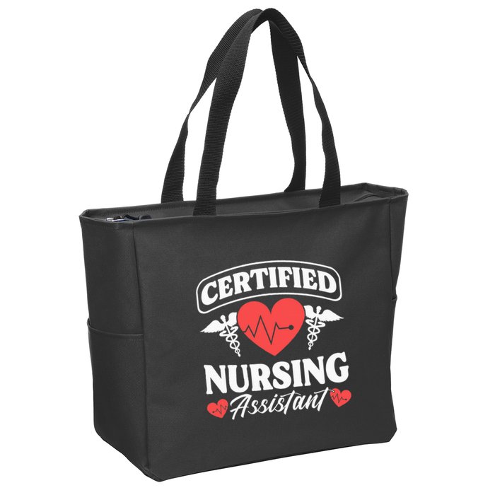 Cna Certified Nursing Assistant Certified Nursing Assistant Zip Tote Bag