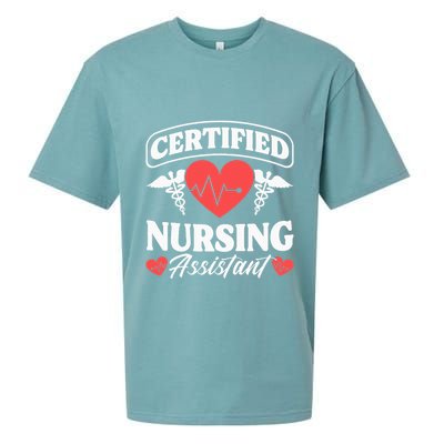 Cna Certified Nursing Assistant Certified Nursing Assistant Sueded Cloud Jersey T-Shirt