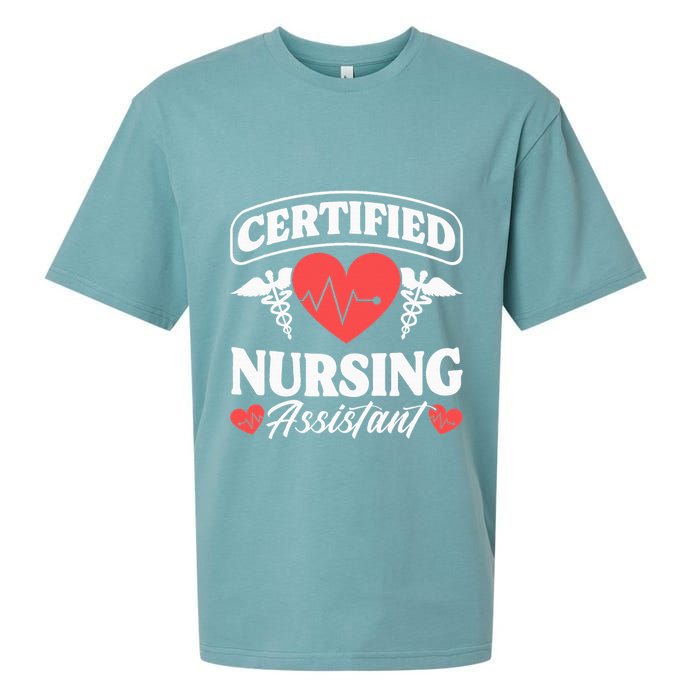 Cna Certified Nursing Assistant Certified Nursing Assistant Sueded Cloud Jersey T-Shirt