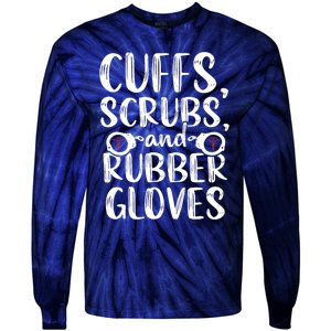 Cuffs Correctional Nurse RN Prison Nursing Medical Tie-Dye Long Sleeve Shirt