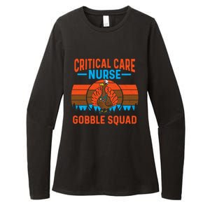 Critical Care Nurse Gobble Squad Turkey Thanksgiving Nurses Gift Womens CVC Long Sleeve Shirt