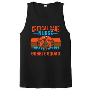 Critical Care Nurse Gobble Squad Turkey Thanksgiving Nurses Gift PosiCharge Competitor Tank