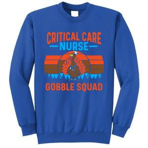 Critical Care Nurse Gobble Squad Turkey Thanksgiving Nurses Gift Sweatshirt