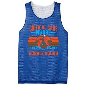 Critical Care Nurse Gobble Squad Turkey Thanksgiving Nurses Gift Mesh Reversible Basketball Jersey Tank