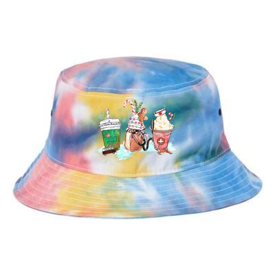 Christmas Coffee Nurse Tie Dye Newport Bucket Hat