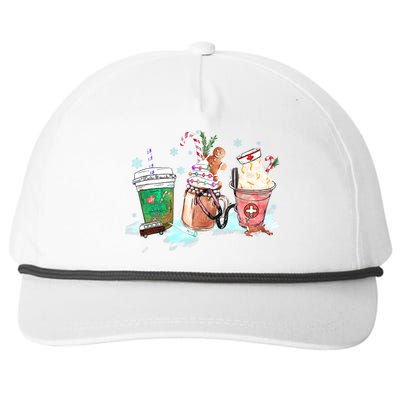 Christmas Coffee Nurse Snapback Five-Panel Rope Hat