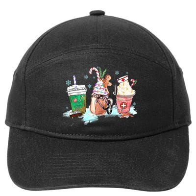 Christmas Coffee Nurse 7-Panel Snapback Hat