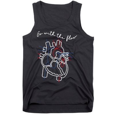 Cvicu Cardiac Nurse Heart Flow Anatomy Tank Top