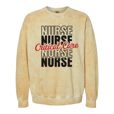 Critical Care Nurse Gift Colorblast Crewneck Sweatshirt