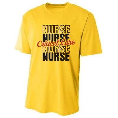 Critical Care Nurse Gift Performance Sprint T-Shirt