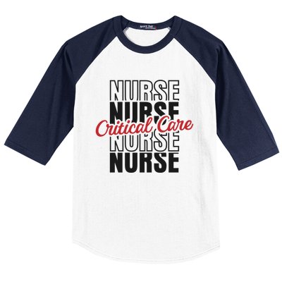 Critical Care Nurse Gift Baseball Sleeve Shirt