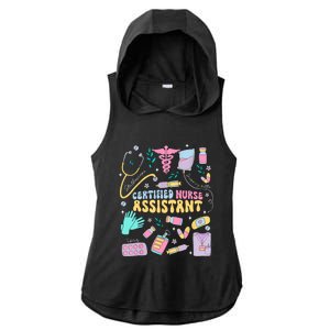 Cna Certified Nursing Assistant Funny Nurse Cna Life Costume Ladies PosiCharge Tri-Blend Wicking Draft Hoodie Tank