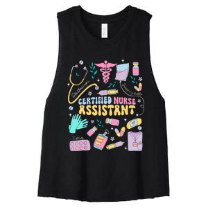 Cna Certified Nursing Assistant Funny Nurse Cna Life Costume Women's Racerback Cropped Tank