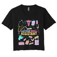 Cna Certified Nursing Assistant Funny Nurse Cna Life Costume Women's Crop Top Tee