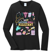 Cna Certified Nursing Assistant Funny Nurse Cna Life Costume Ladies Long Sleeve Shirt