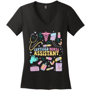 Cna Certified Nursing Assistant Funny Nurse Cna Life Costume Women's V-Neck T-Shirt