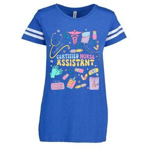 Cna Certified Nursing Assistant Funny Nurse Cna Life Costume Enza Ladies Jersey Football T-Shirt