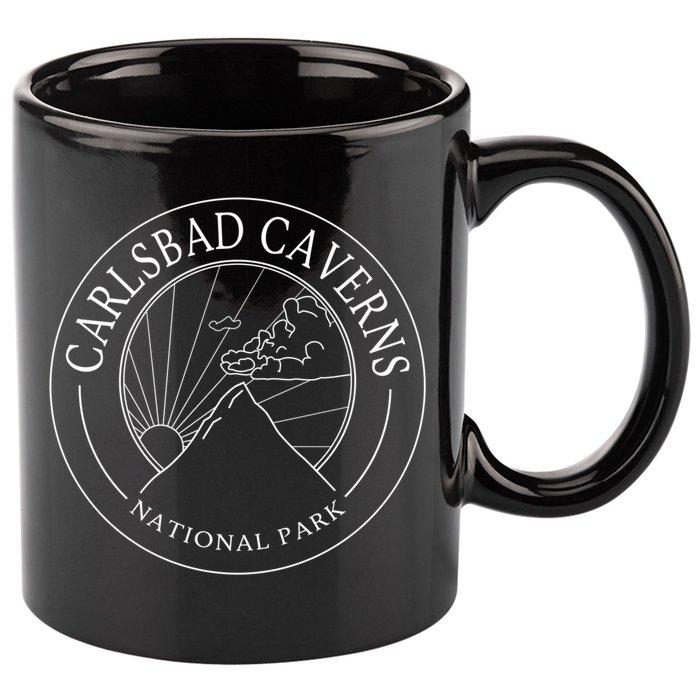 Carlsbad Caverns New Mexico National Park Logo Travel Gift 11oz C Handle Ceramic Mug