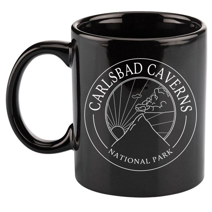 Carlsbad Caverns New Mexico National Park Logo Travel Gift 11oz C Handle Ceramic Mug