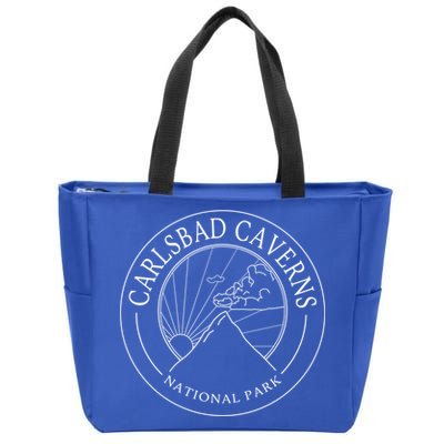 Carlsbad Caverns New Mexico National Park Logo Travel Gift Zip Tote Bag