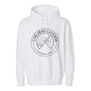 Carlsbad Caverns New Mexico National Park Logo Travel Gift Garment-Dyed Fleece Hoodie