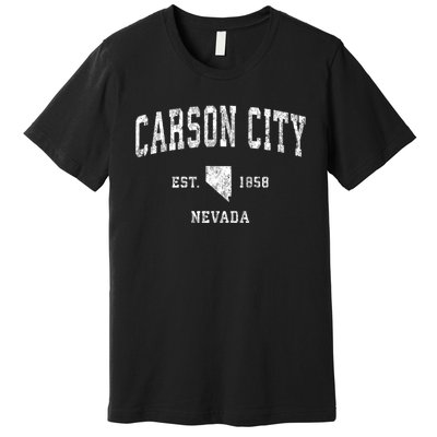 Carson City Nevada Nv Vintage Athletic Sports Premium T-Shirt