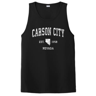 Carson City Nevada Nv Vintage Athletic Sports PosiCharge Competitor Tank