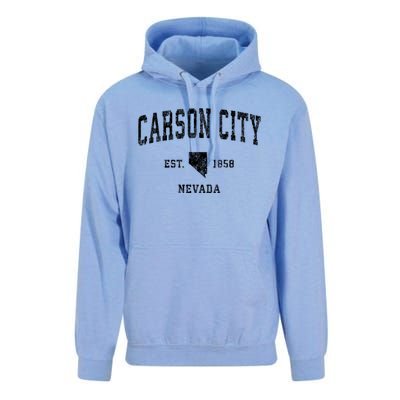 Carson City Nevada Nv Vintage Athletic Sports Unisex Surf Hoodie