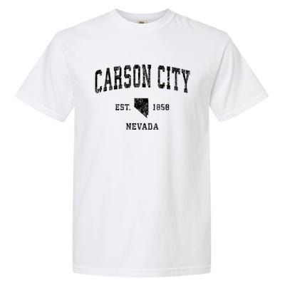 Carson City Nevada Nv Vintage Athletic Sports Garment-Dyed Heavyweight T-Shirt