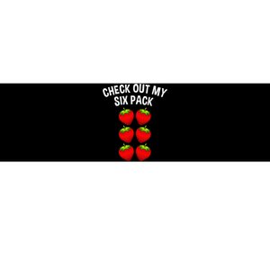 Cute Check Out My Six Pack Art Strawberry Lover Bumper Sticker