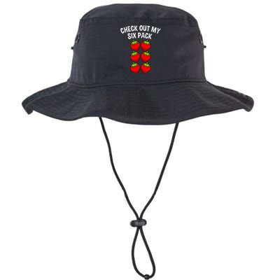 Cute Check Out My Six Pack Art Strawberry Lover Legacy Cool Fit Booney Bucket Hat