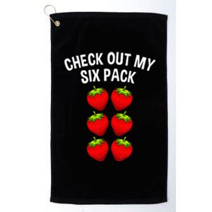 Cute Check Out My Six Pack Art Strawberry Lover Platinum Collection Golf Towel