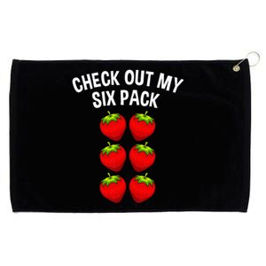 Cute Check Out My Six Pack Art Strawberry Lover Grommeted Golf Towel