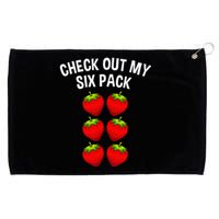 Cute Check Out My Six Pack Art Strawberry Lover Grommeted Golf Towel