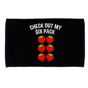 Cute Check Out My Six Pack Art Strawberry Lover Microfiber Hand Towel