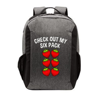 Cute Check Out My Six Pack Art Strawberry Lover Vector Backpack