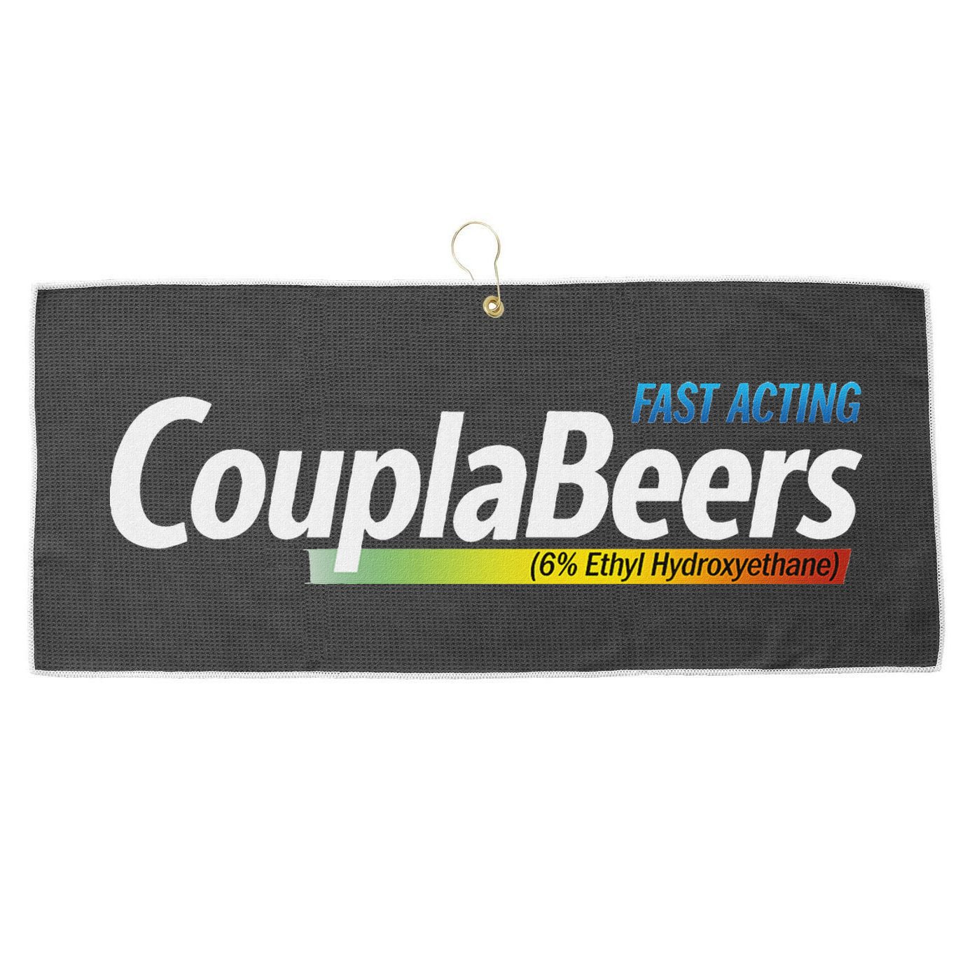Couplabeers Couple Of Beers  Large Microfiber Waffle Golf Towel