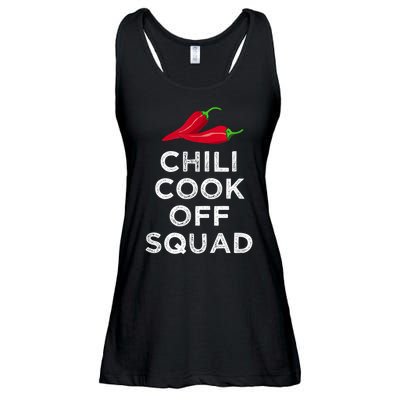 Chili Cook Off Squad Chili Contest Matching Team Ladies Essential Flowy Tank