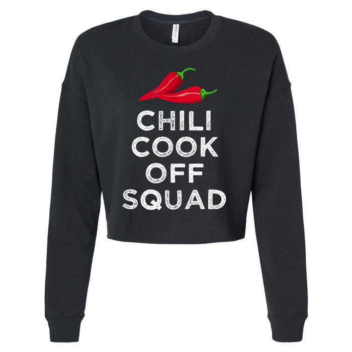 Chili Cook Off Squad Chili Contest Matching Team Cropped Pullover Crew